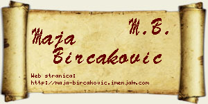 Maja Birčaković vizit kartica